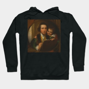 The Artist and His Son Raphael by Benjamin West Hoodie